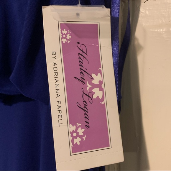(NWT) ADRIANNA PAPELL Hailey Logan Blue Maxi Dress…sized 3/4 - Picture 8 of 8
